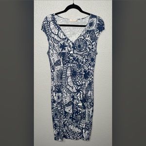 Tory Burch Sea Pattern Knee Length Dress